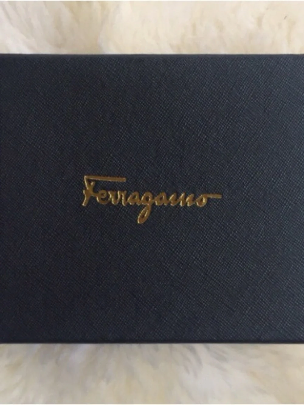 Salvatore Ferragamo Black Leather Belt with Gold Double Gancini Buckle